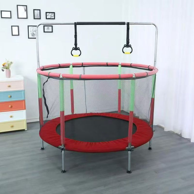Kids Trampoline with Safety Net Enclosure len