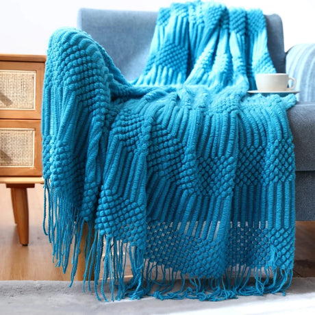 Luxury Knitted Throw Blanket 130×220cm