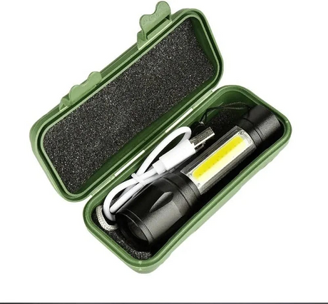 LED Rechargeable Flash Light Built-in Battery 3 Modes Torch