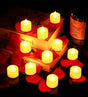 LED Tea Light Candles, Coloured Acrylic — 24 Pieces ric