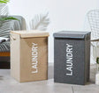 Large Capacity Foldable Laundry Basket with Lid and Handles san