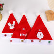 Light Up Christmas Santa Hat with Pom Pom and Festive Character Design san