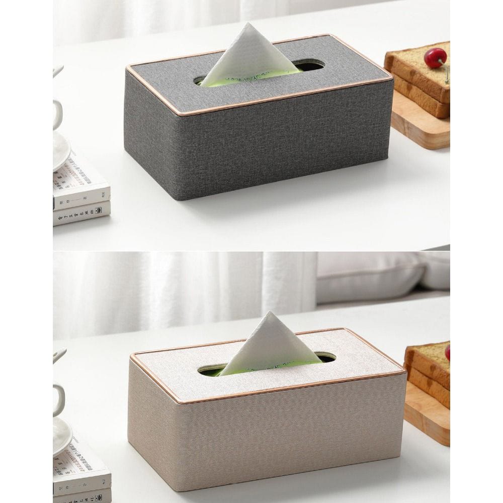 Light luxury Nordic creative leather gold  tissue box