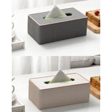 Light luxury Nordic creative leather gold  tissue box