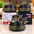 Black Luxurious Insulated Casserole Food Warmer Set spn