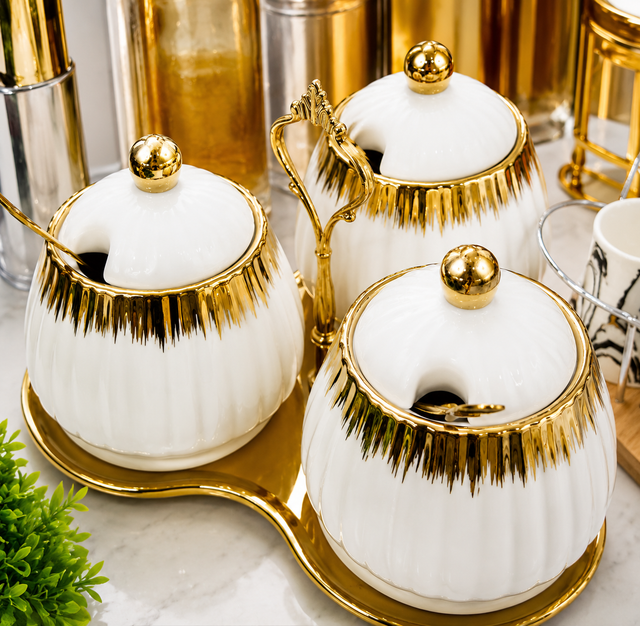 Luxury Ceramic Condiment Jar Set