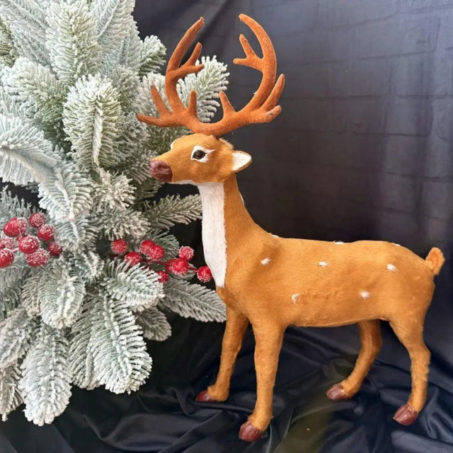 Spotted Deer Christmas Figurine – 35cm (Brown)