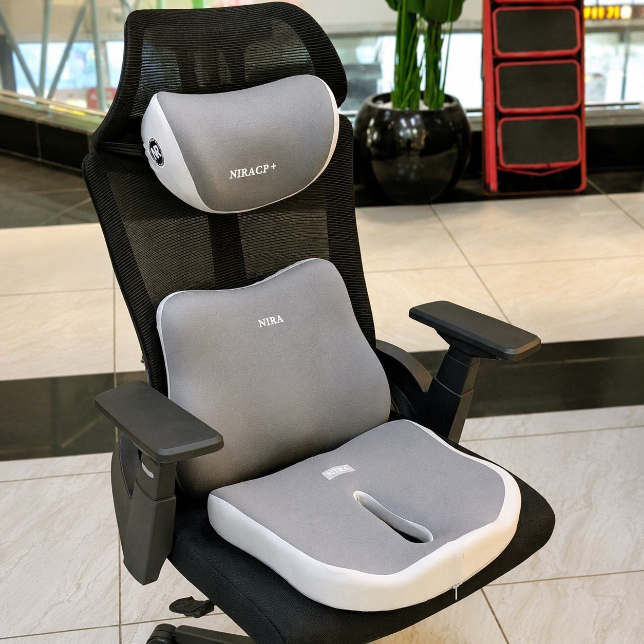 Memory Foam Seat and Back Support Pillow Set