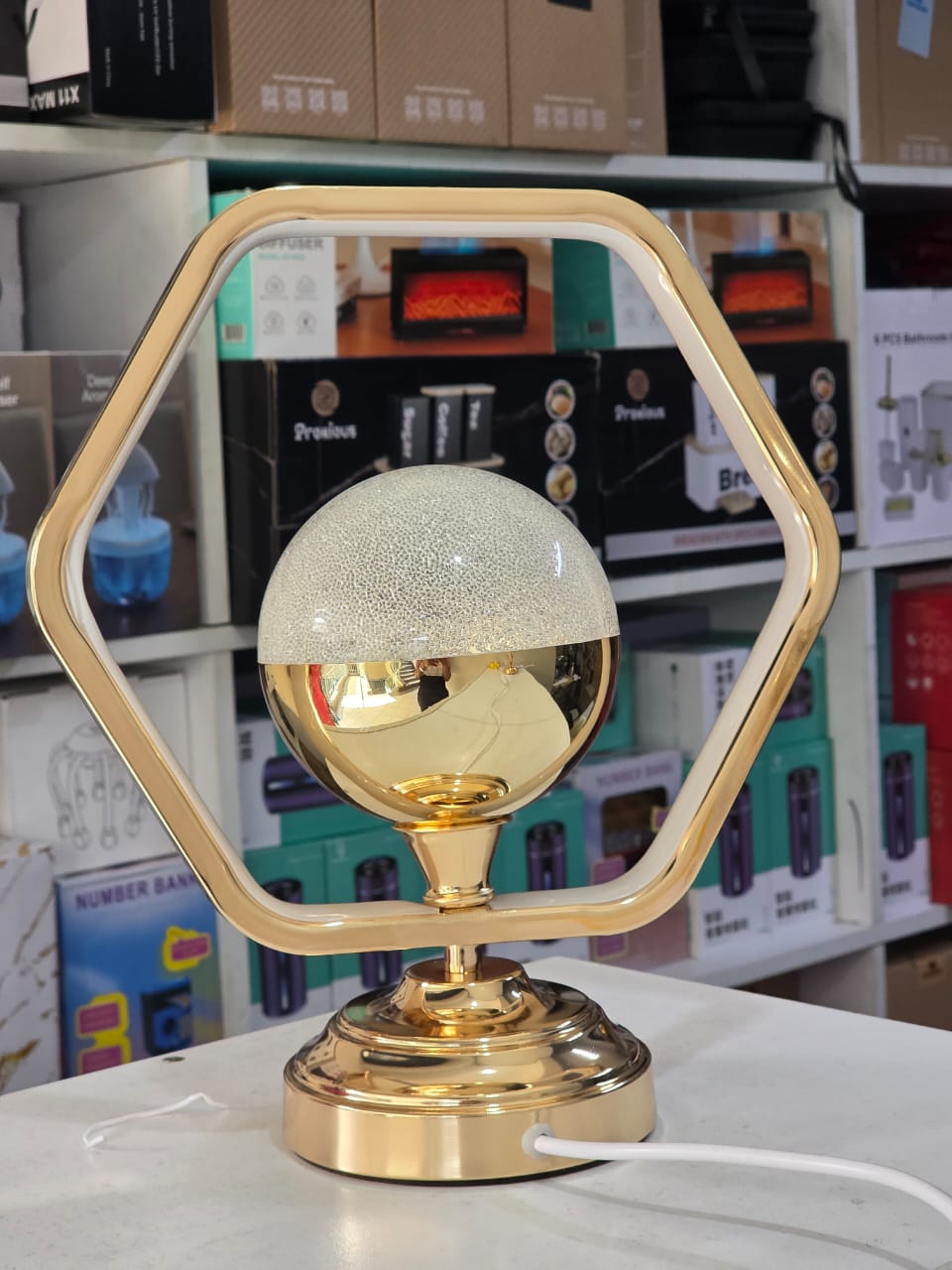 Nordic minimalist hexagon creative table lamp 