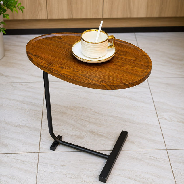 Oval Sofa Side Table 45 × 30 × 60cm