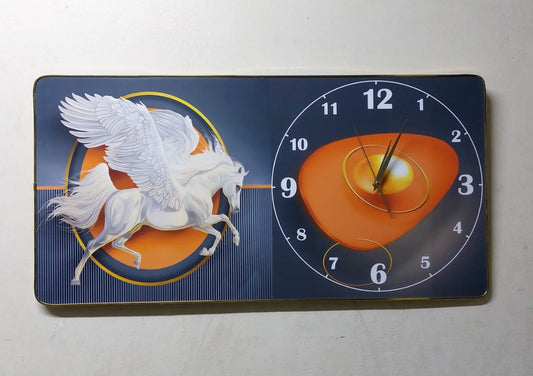 Crystal Porcelain Decorative Wall Clock with a glass cover