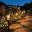 Pathway stake lights black lantern warm glow garden walkway — iDecorators Kenya