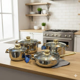 Peterhof stainless steel cookware 8pc 