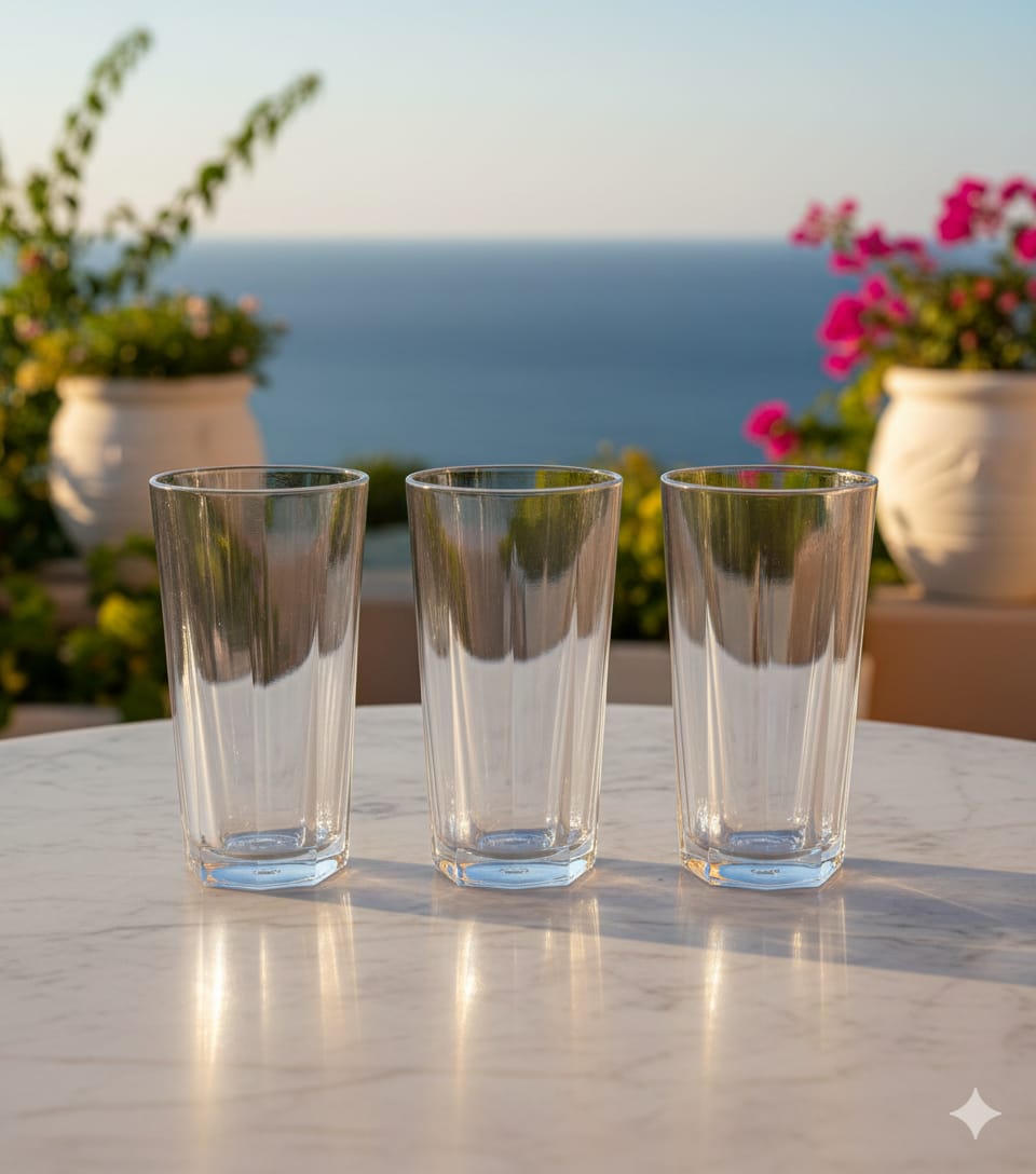 Polycarbonate Hexagonal Tumbler Glass 