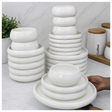 Premium 24-Piece White Ceramic Dinner Set