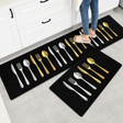 Premium Anti-Slip Rubber Kitchen Mat Set 45×80cm + 45×120cm