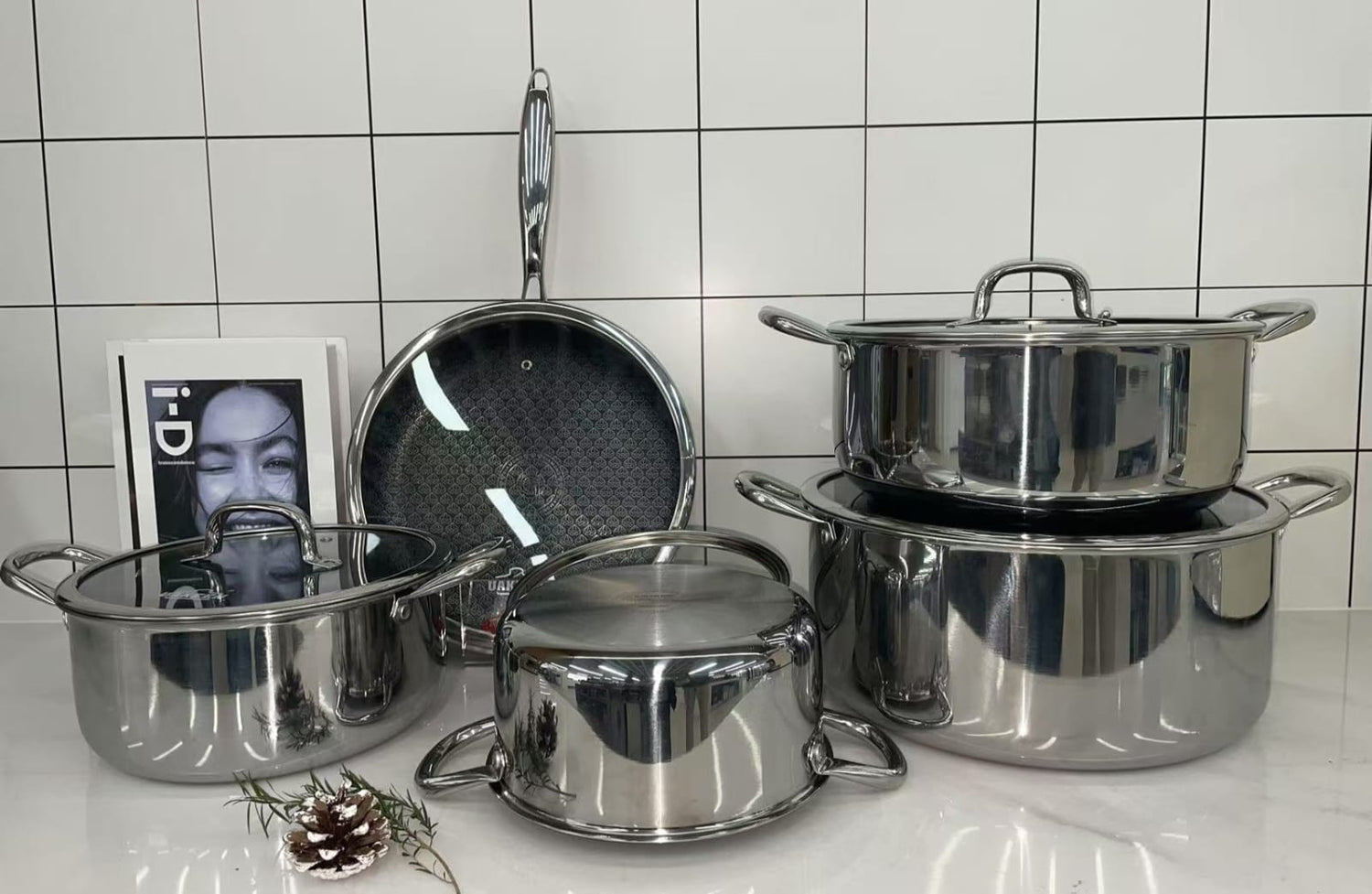 Premium High quality Tripply S/S Stainless steel cookware set 