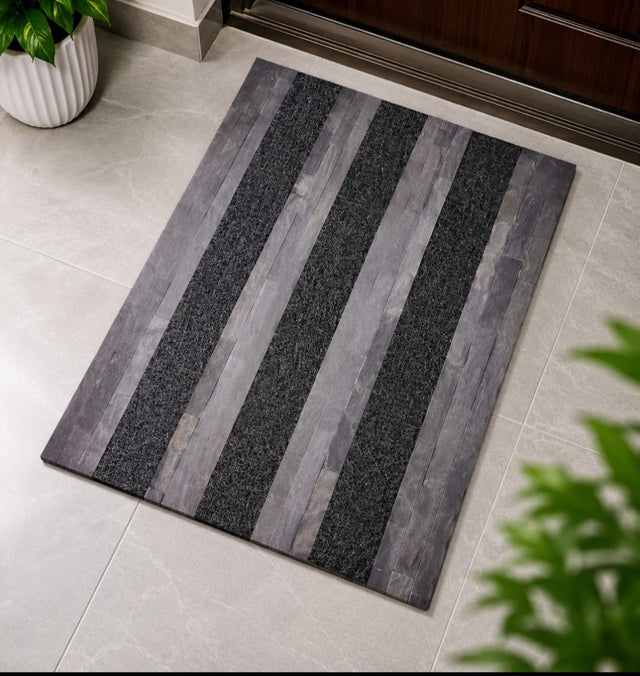 Premium Indoor & Outdoor Stripe Entrance Mat 50×80cm pes