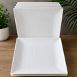 Premium Square Porcelain Dinner Plates 10 Inch (Set of 6)