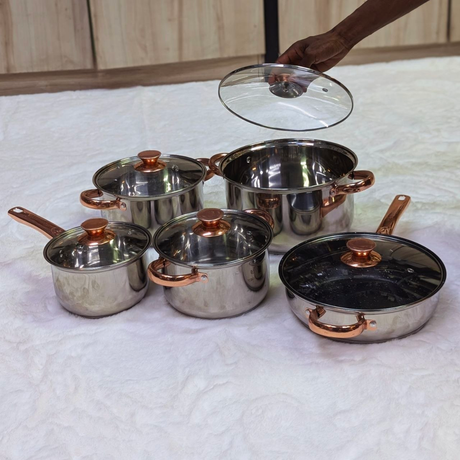 Premium Stainless Steel Cookware Set (10pcs)