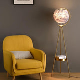 Metal Feather Floor Lamp