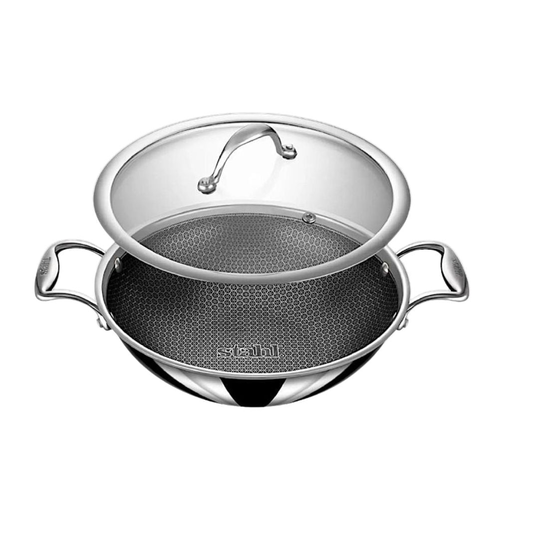 Artisan Hybrid Wok + Glass Lid 22 cm
