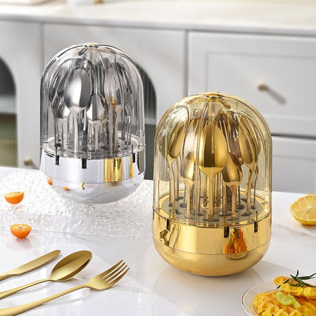 24pc Cutlery set/Golden/Silver Dome Holder