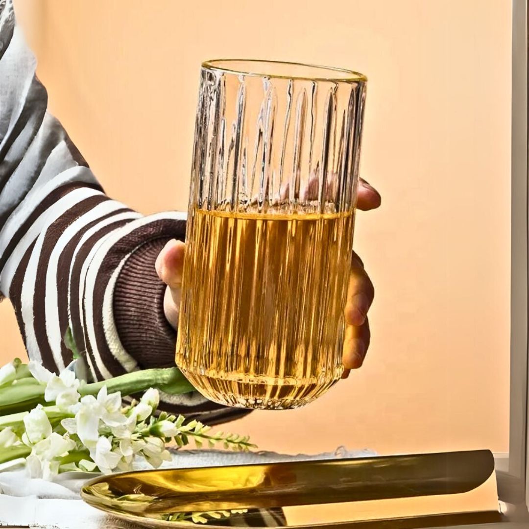 ribbed wine glass 380Ml