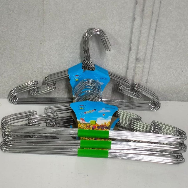 10PCS Strong Clothes Hanger Stainless Steel Drying Hanger 
