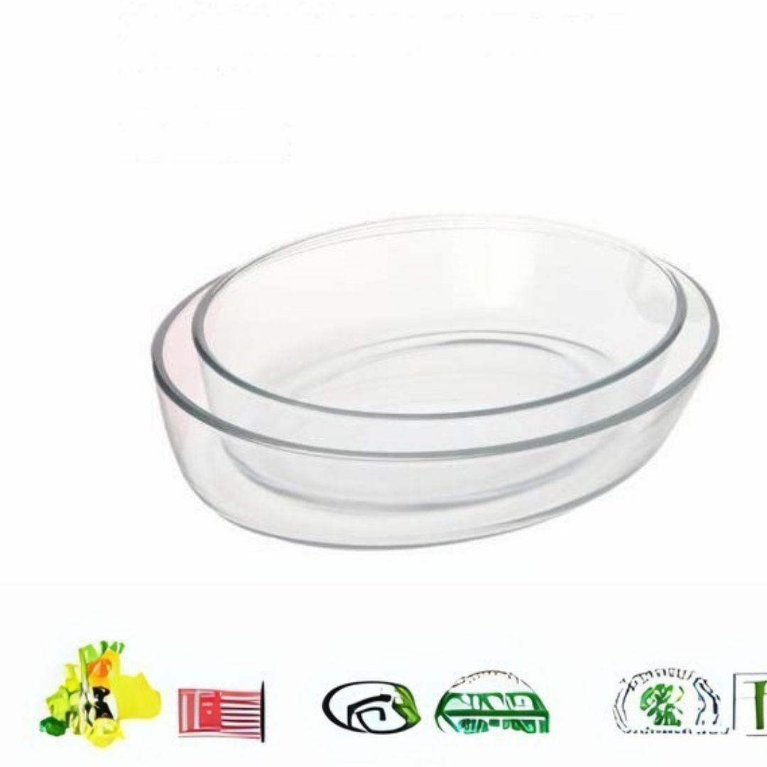 Oval Glass Bake Pan set 2 pcs 