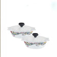 2 pcs Glass Casserole set 
