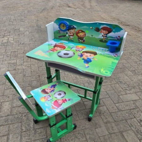 Cartoon-Themed Study Desk & Chair Set
🎨 Design: Bright, fun cartoon prints to make learning exciting

✏️ Includes: 1 sturdy desk + 1 matching chair

🪑 Kid-Friendly Size: Perfect height for toddlers and young children

🛠️ Durable Build: Strong frame with a smooth writing surface

Great for homework, drawing, and inspiring creative study time at home!