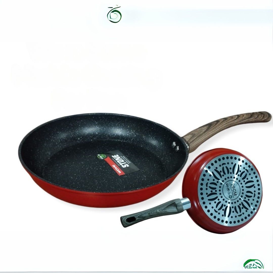 Wove Stone Non-Stick Fry Pan Red