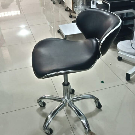 bar stool with padded leather and adjustable height