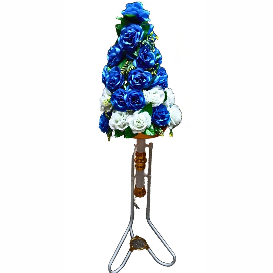 artificial  flower with metallic stand
