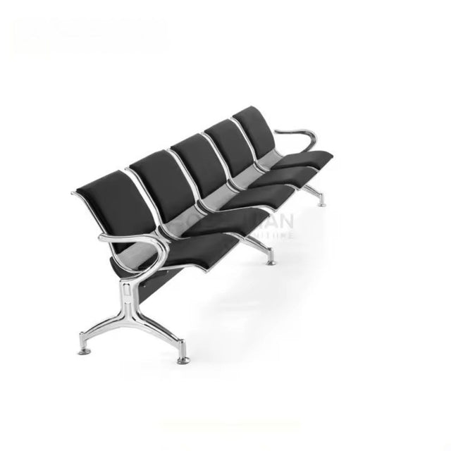Mild Steel 5-Seater Waiting Bench
🪑 Seating Capacity: 5 people

🏗️ Material: Heavy-duty mild steel with chrome-plated finish

💺 Design: Ergonomic seats with perforated backs for breathability and comfort

🧼 Ideal For: Hospitals, clinics, offices, banks, and public waiting areas

🤲 Features: Fixed armrests on both ends and stable anti-slip legs

Spacious, durable, and perfect for high-traffic waiting zones.