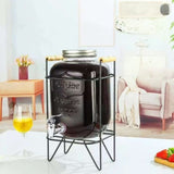 Vintage Glass Detergent Storage Jar with Tap & Stand – 8L Capacity