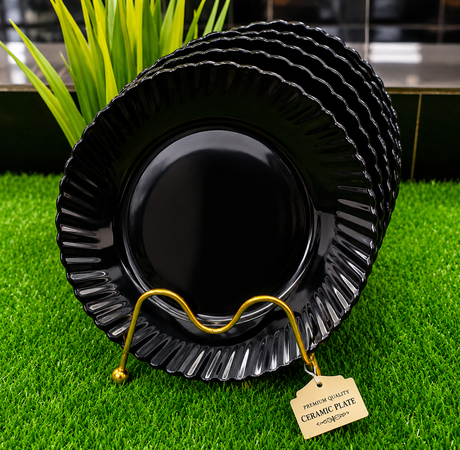 Round Ceramic Dinner Plates Set plus free holder