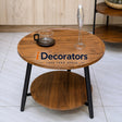 Round Coffee Table with Shelf