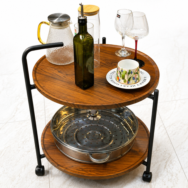 Round Serving Trolley