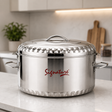 30 litre heavy duty stainless steel insulated hotpot food warmer with lid and side carrying handles