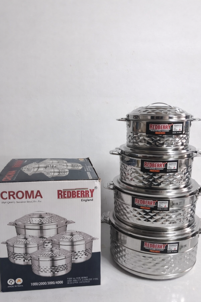 STAINLESS STEEL Insulated Hotpot 4 pcs set SIZE - 1000ml/2000ml/3000ml/4000ml kenya