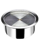 Stainless steel strainer with mesh lid 