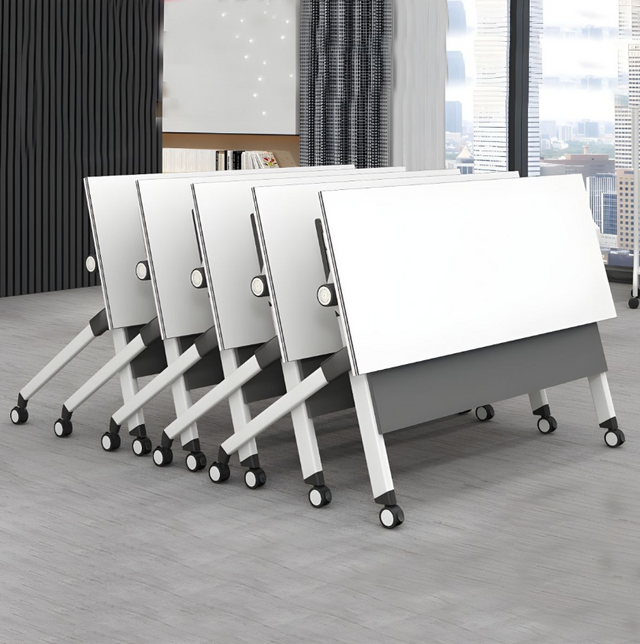 Foldable Movable Study Desk Table laptop stand With Wheels