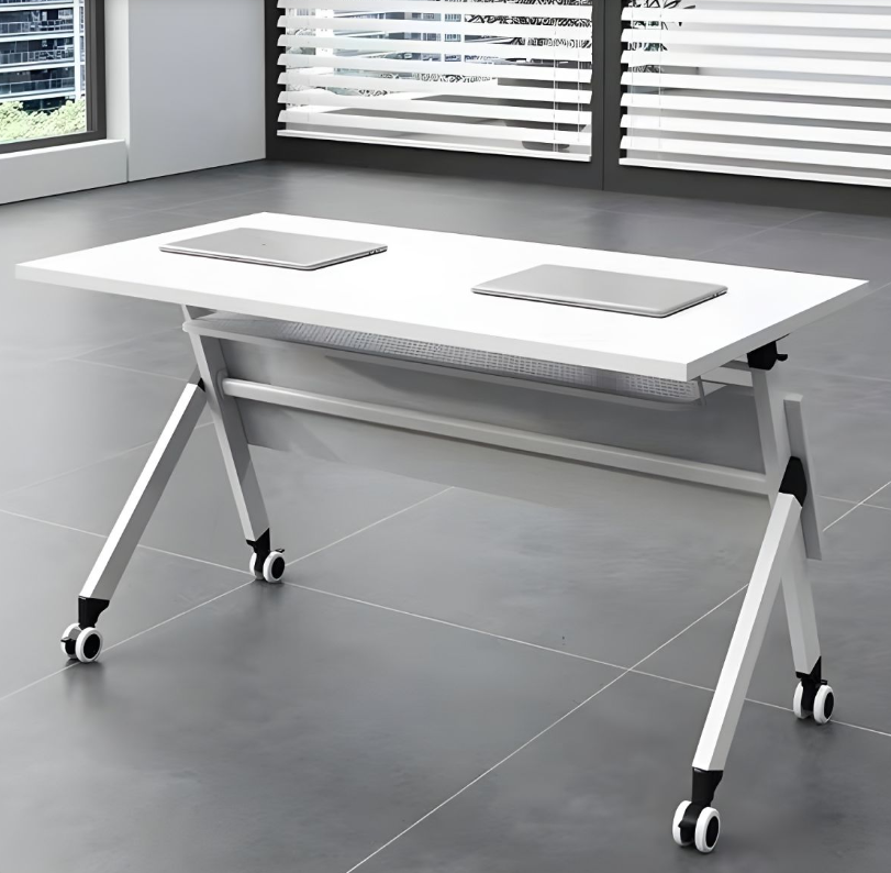 Foldable Movable Study Desk Table laptop stand With Wheels