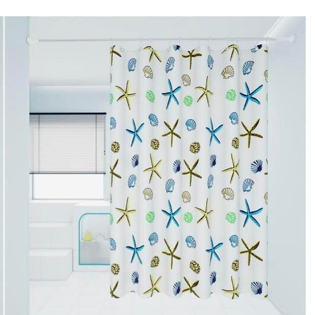 PEVA Shower Curtain — 180cm × 200cm with Hooks