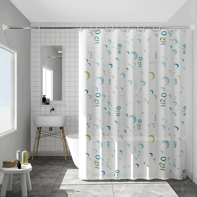PEVA Shower Curtain — 180cm × 200cm with Hooks
