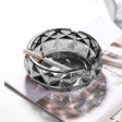 Silver Round Glass Ash tray