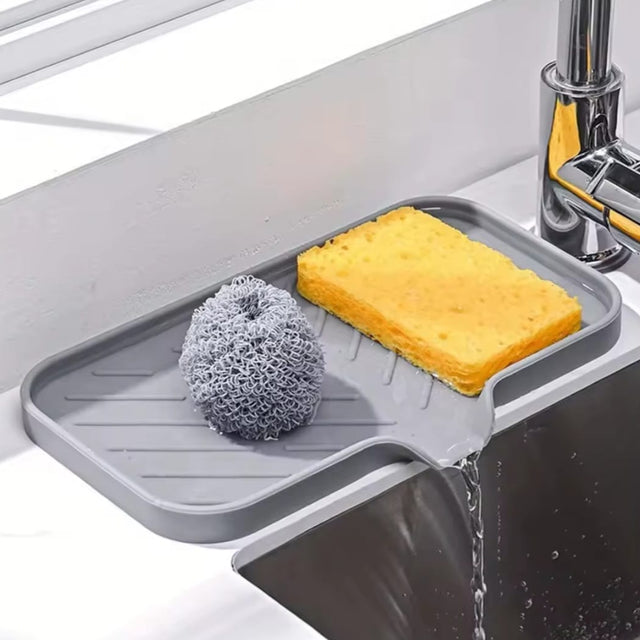 Silicone Sink Drain Tray – Anti-Slip Drying Mat