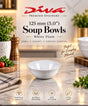Soup bowl white opalware scalloped edge on marble counter — iDecorators Kenya